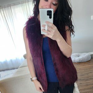 Faux fur vest